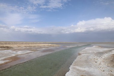 Yukarıdan Salt Lake manzarası. Turistik cazibe