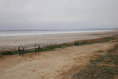 Yukarıdan Salt Lake manzarası. Turistik cazibe