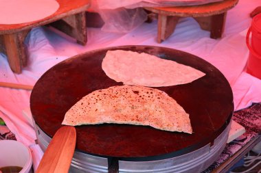 Düz ekmek pişirme yüzeyi. Yüksek kalite fotoğraf