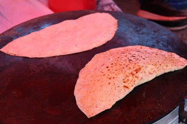 Düz ekmek pişirme yüzeyi. Yüksek kalite fotoğraf