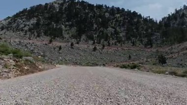 Dönek dağ yolu. Güneşli yol. Yüksek kaliteli FullHD görüntüler