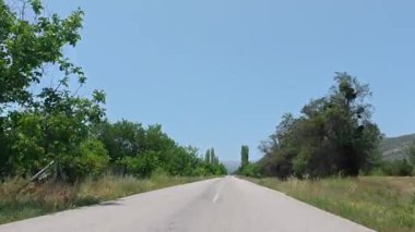 Yol yeşilliği tepesi. Yüksek kalite 4k görüntü