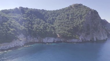 Kıyı ormanı kayalıkları. Kayalık orman kıyı şeridi kayalığı.