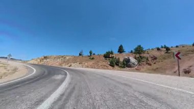 Boş viraj yolu Yüksek kalite FullHD görüntüler