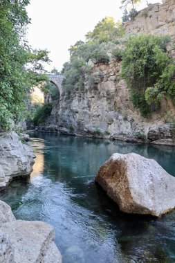 Kanyonun yemyeşil yeşilliği İHA 'dan görüldüğü gibi. Yüksek kalite fotoğraf