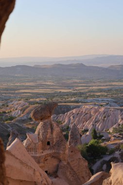 Kayalıklar manzara günbatımı. Tarihsel mimari Türk doğası eşsizdir. Yüksek kalite fotoğraf