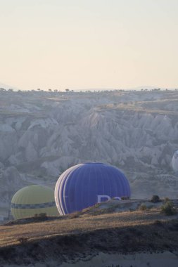 Balonlar gökyüzü manzarası. Sıcak hava balonları. Yüksek kalite 4k görüntü