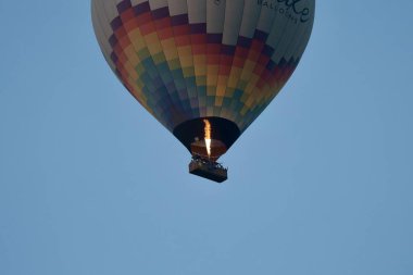 Balonlar gökyüzü manzarası. Sıcak hava balonları. Yüksek kalite 4k görüntü