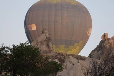 Balonlar gökyüzü manzarası. Sıcak hava balonları. Yüksek kalite 4k görüntü
