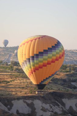Balonlar gökyüzü manzarası. Sıcak hava balonları. Yüksek kalite 4k görüntü