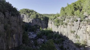 Kanyonun yemyeşil yeşilliği İHA 'dan görüldüğü gibi. Yüksek kalite fotoğraf