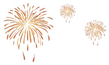 Renkli havai fişekler patlaması, bayram kutlama vektörü, parti veya festival tasarımı için parlak parıltı patlaması