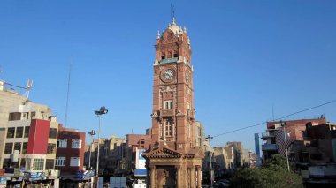 Faisalabad saat kulesi, ghanta ghar, sekiz pazar, eski adıyla Lyallpur saat kulesi, Punjab Pakistan