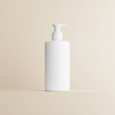 beyaz zemin üzerinde boş kozmetik şişe
