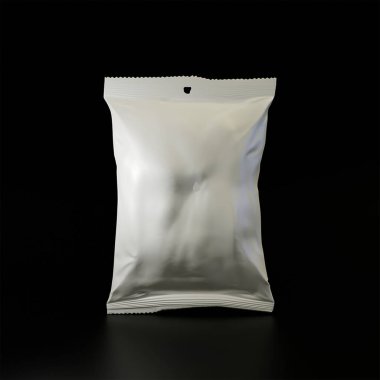 beyaz boş folyo torbası