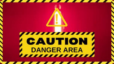 Siyah arka planda görülen parlak sarı uyarı işareti tehlikeli ve tehlikeli bölgeleri simgeliyor. Güvenlik uyarıları, bilgilendirici içerik veya güvenlikle ilgili görseller için ideal.