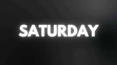 Minimalist Karanlık Arkaplan Üzerine Parlak Cumartesi Metni