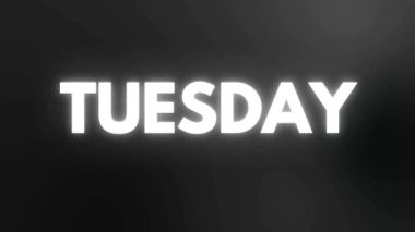 Tek Renkli Arkaplan ve Parlayan Efektli Parlak Salı Metni