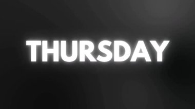 Aydınlatılmış Metin Perşembeye Koyu Arkaplan.