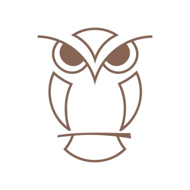 Modern and Elegant Owl Logo Design. Vector illustration clipart