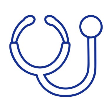 Stetoskop Simgesi Çizgi Stili. Vektör illüstrasyonu