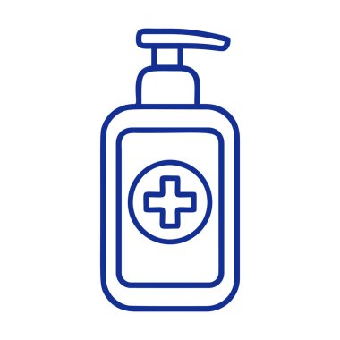 Antiseptik ikon. Tıbbi Hat Simgesi. Vektör illüstrasyonu