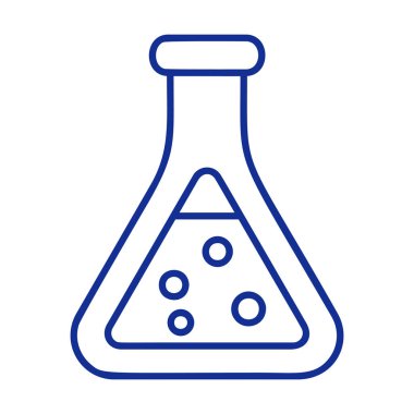 Laboratuvar Matarası Simgesi. Tıbbi Hat Simgesi. Vektör illüstrasyonu