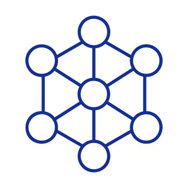 Molekül Simgesi. Tıbbi Hat Simgesi. Vektör illüstrasyonu