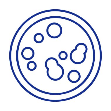 Petri Tabağı Simgesi. Tıbbi Hat Simgesi. Vektör illüstrasyonu