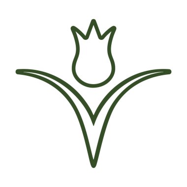 Vektör Simgesi, Vegan Kozmetik Ürünler İçin Lale Tasarımı Temsilcisi. Vektör illüstrasyonu