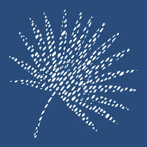 Leydi Palm yaprağının stilize edilmiş tasviri, katı bir arka fona kurulmuş karmaşık süslemelerle sunuluyor. Bu tasarım, yaprağın zarif biçimini ve ince detaylarını yakalar ve onu ideal kılar.