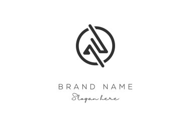 İlk Mektup AD Logo Tasarımı. AD Logo şablonu. Yaratıcı ve Modern AD logosu.