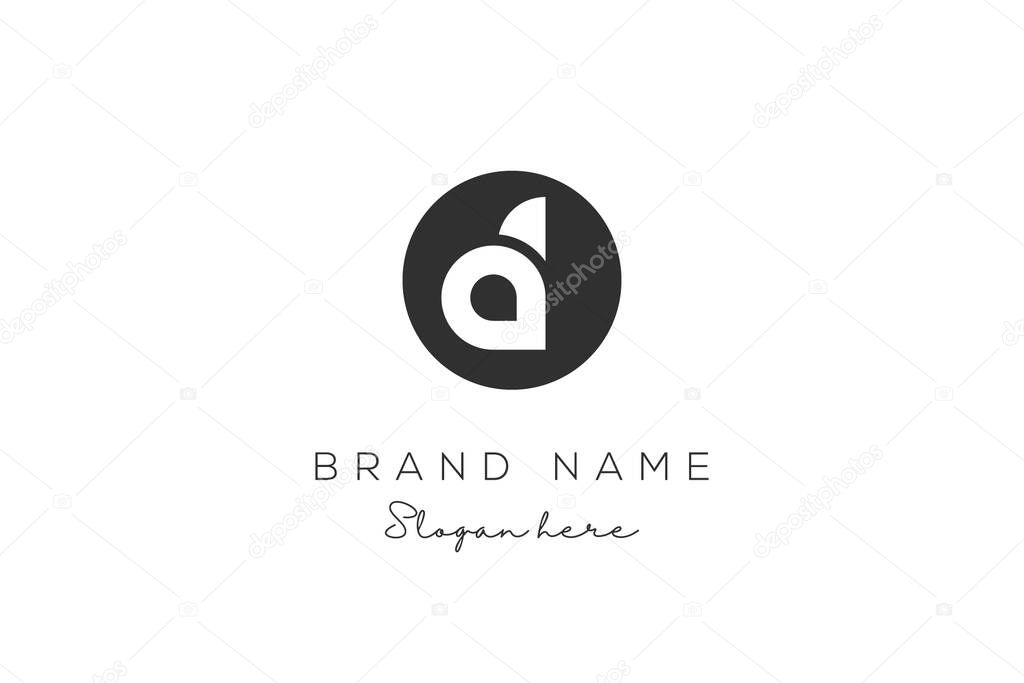 Initial Letter AD Logo Design. AD Logo template. Creative And Modern AD logo.