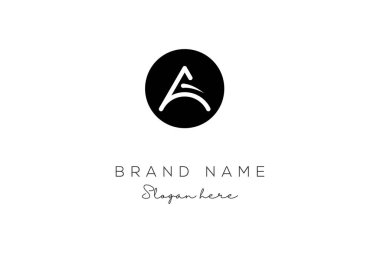 AE Harf Logosu Tasarımı. Modern minimalist yaratıcı AE harfi ilk simge vektör şablonu. Nesneler dizaynlı kaliteli logo. Zarif kurumsal kimlik.