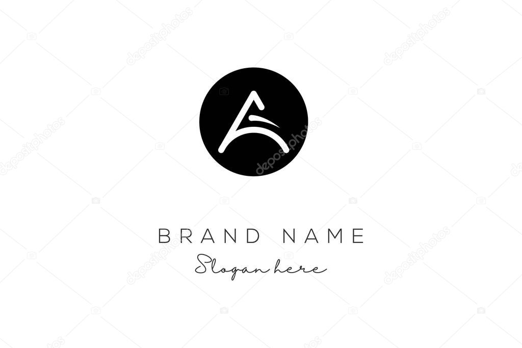 AE Letter Logo Design. Modern minimalistic creative AE letter initial icon vector template. Premium logo with Objects design. Elegant corporate identity.