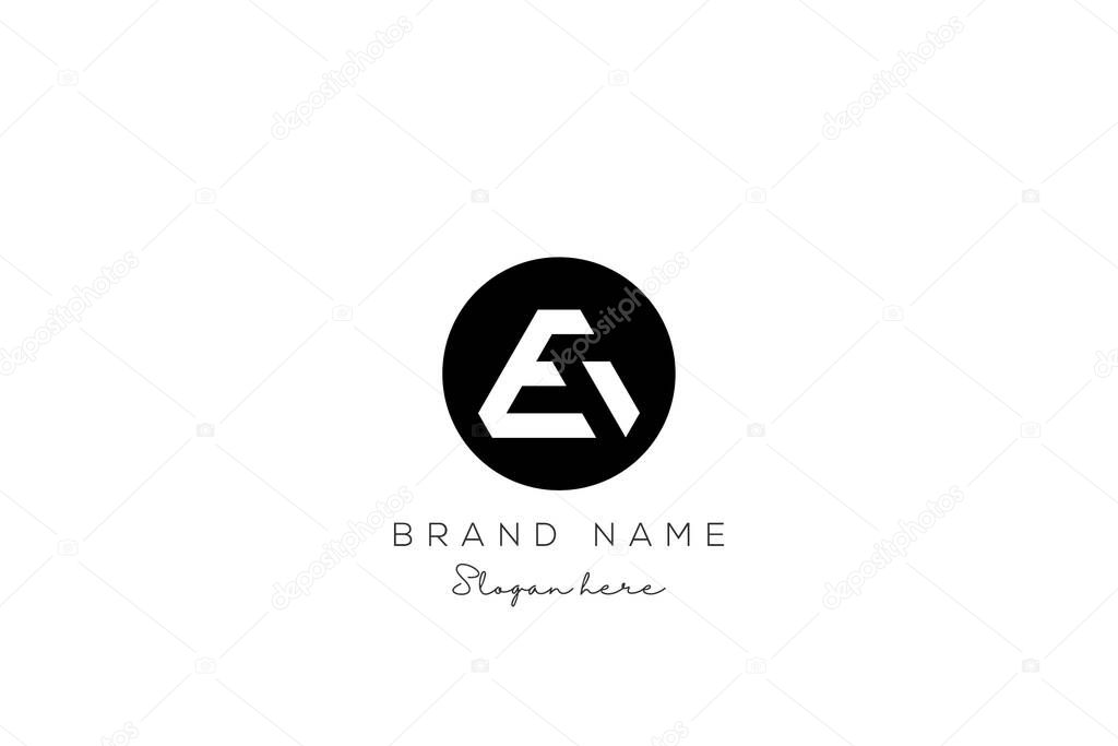 AE Letter Logo Design. Modern minimalistic creative AE letter initial icon vector template. Premium logo with Objects design. Elegant corporate identity.