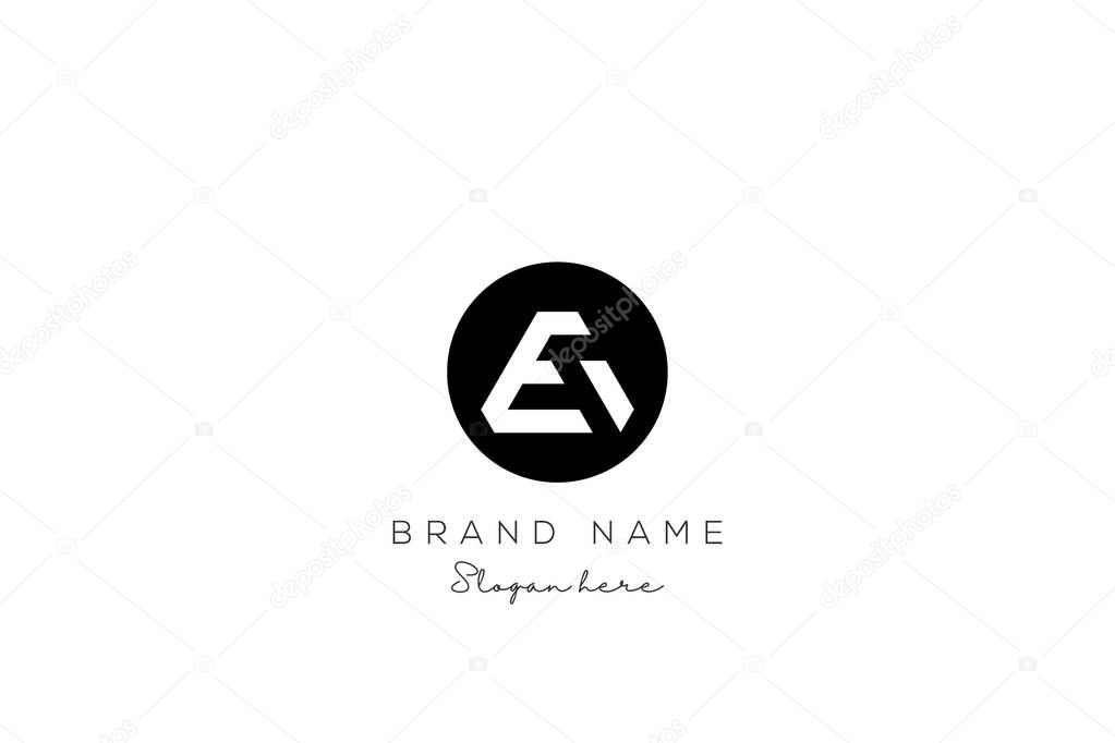 AE Letter Logo Design. Modern minimalistic creative AE letter initial icon vector template. Premium logo with Objects design. Elegant corporate identity.
