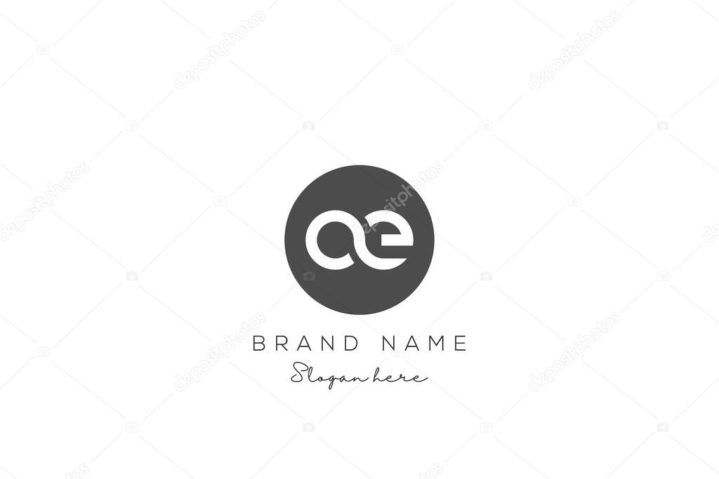 AE Letter Logo Design. Modern minimalistic creative AE letter initial icon vector template. Premium logo with Objects design. Elegant corporate identity.