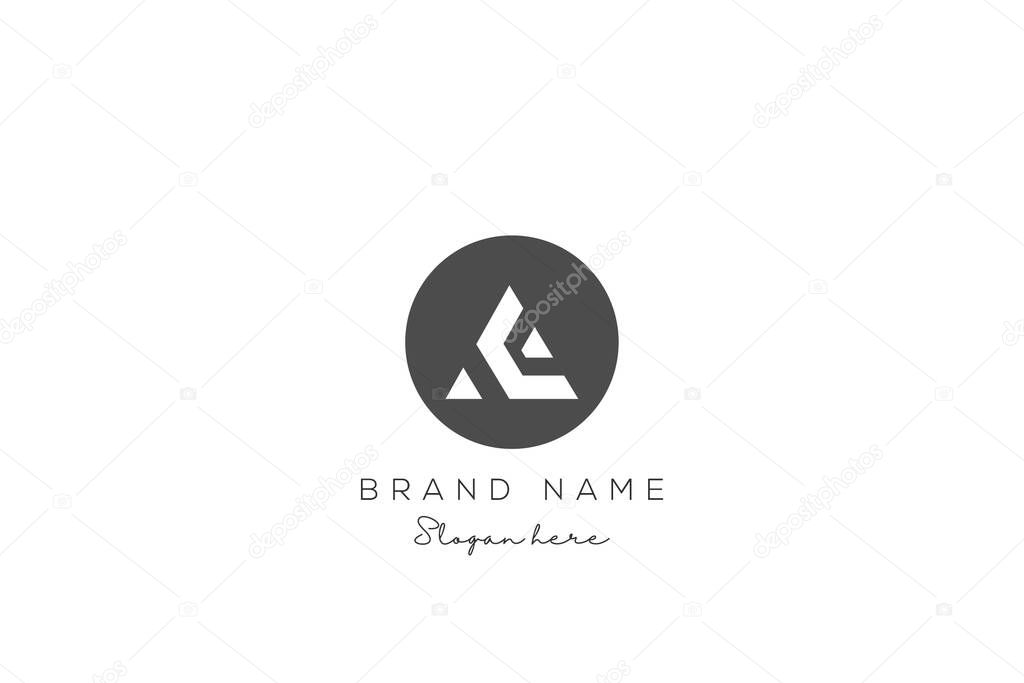 AE Letter Logo Design. Modern minimalistic creative AE letter initial icon vector template. Premium logo with Objects design. Elegant corporate identity.