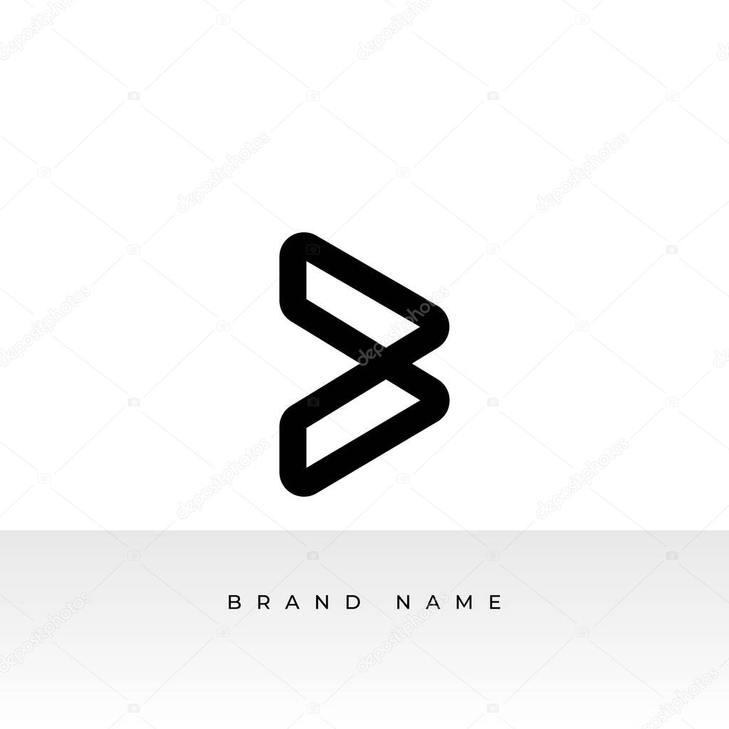 Elegant, simple, minimal, and luxurious alphabet letter B logo design