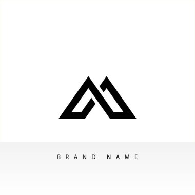 Altıgen Modern Markalaşma Konseptinde Geometrik 'M' Logosu