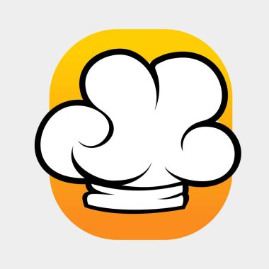 Mutfak aşçısı şapkası ikonu. Tecrit edilmiş profesyonel şef üniforması şapkası. Aşçılık mesleği kafa kostümü. Restoran, kafe, grafik logosu, taslak, mükemmel, marka, mühür, siyah ve beyaz