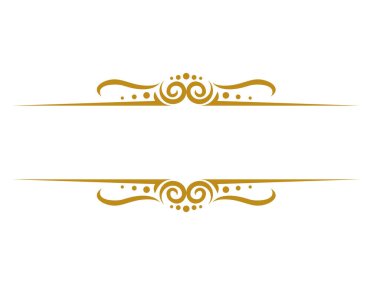 Kaydırma ve serpilme içeren iki hassas altın süsleme bölme, metni ayırmak için mükemmel ya da beyaz arka plandaki tasarımlara zarif bir dokunuş eklemek için.