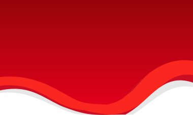 Akıcı, kırmızı ve beyaz dalgalı şekilli soyut bir grafik arka plan. Renkler Endonezya bayrağından esinlenerek ulusal ya da vatansever temalar için ideal hale getirilmiştir..