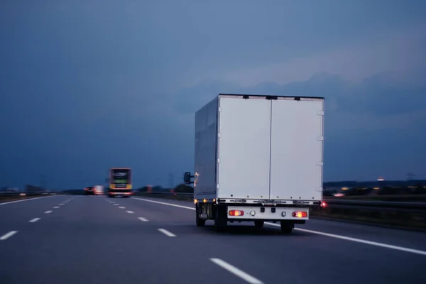 A cargo vehicle for commercial purposes on the highway