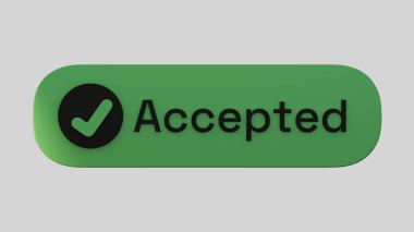Yeşil bir şekil üzerinde bir metin ile işaretle. Siyah işaretin boş yeşil bir şekildeki metniyle çizilmiş bir tasviri. Kabul edilen imza modeli.