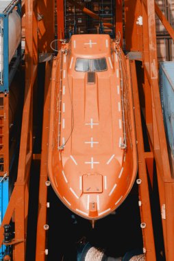 Free Fall Life Boat In Ready To Use Condition clipart