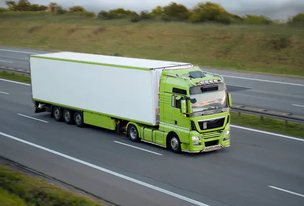 stock image Modern Long-Trailer Truck For Efficient Sustainable Cargo Transportation Logistics And Delivery