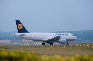 Balice, Poland - 15 07 2024: German Company Airlines Aircraft Stand-by Prior To Take-Off clipart