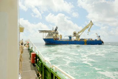 DP3 Kablo döşeme gemisi Helideck Offshore Operasyonları ve Rüzgar Çiftliği İnşaatı ile meşgul